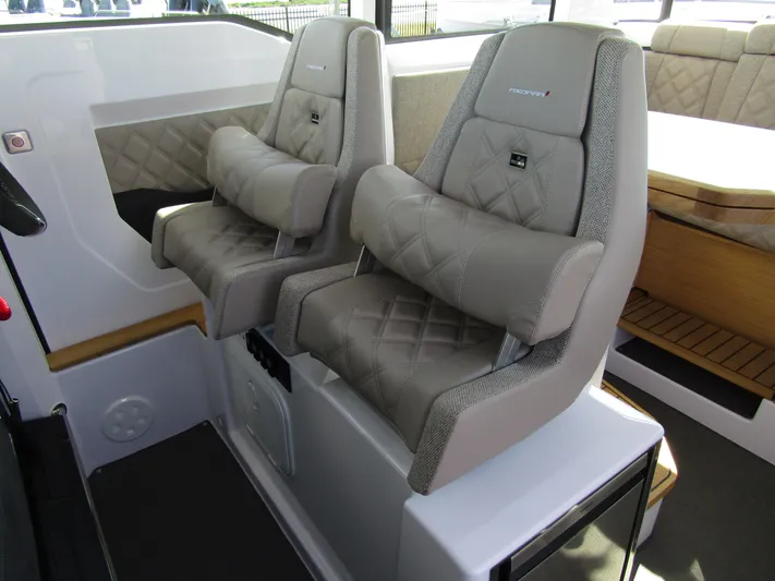  Yacht Photos Pics Interior seating of 2025 Axopar 37XC CROSS CABIN with luxurious design.