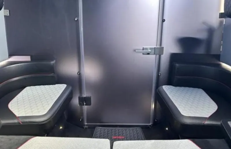 Kraken Yacht Photos Pics Interior of 2023 BRABUS Shadow 900, featuring sleek black seating and modern design elements.