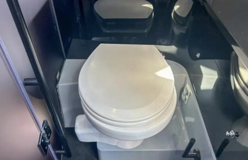 Kraken Yacht Photos Pics Luxury bathroom in 2023 BRABUS Shadow 900 yacht, featuring modern toilet design.