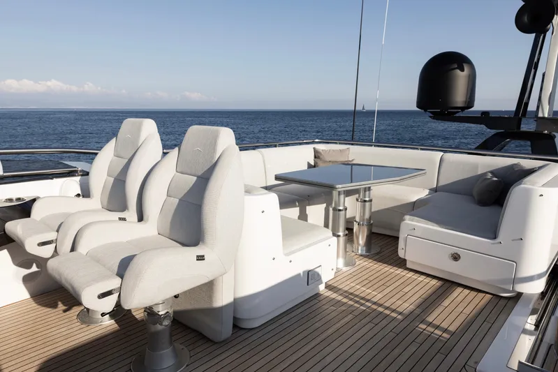 Never Give Up Yacht Photos Pics Flybridge Helm