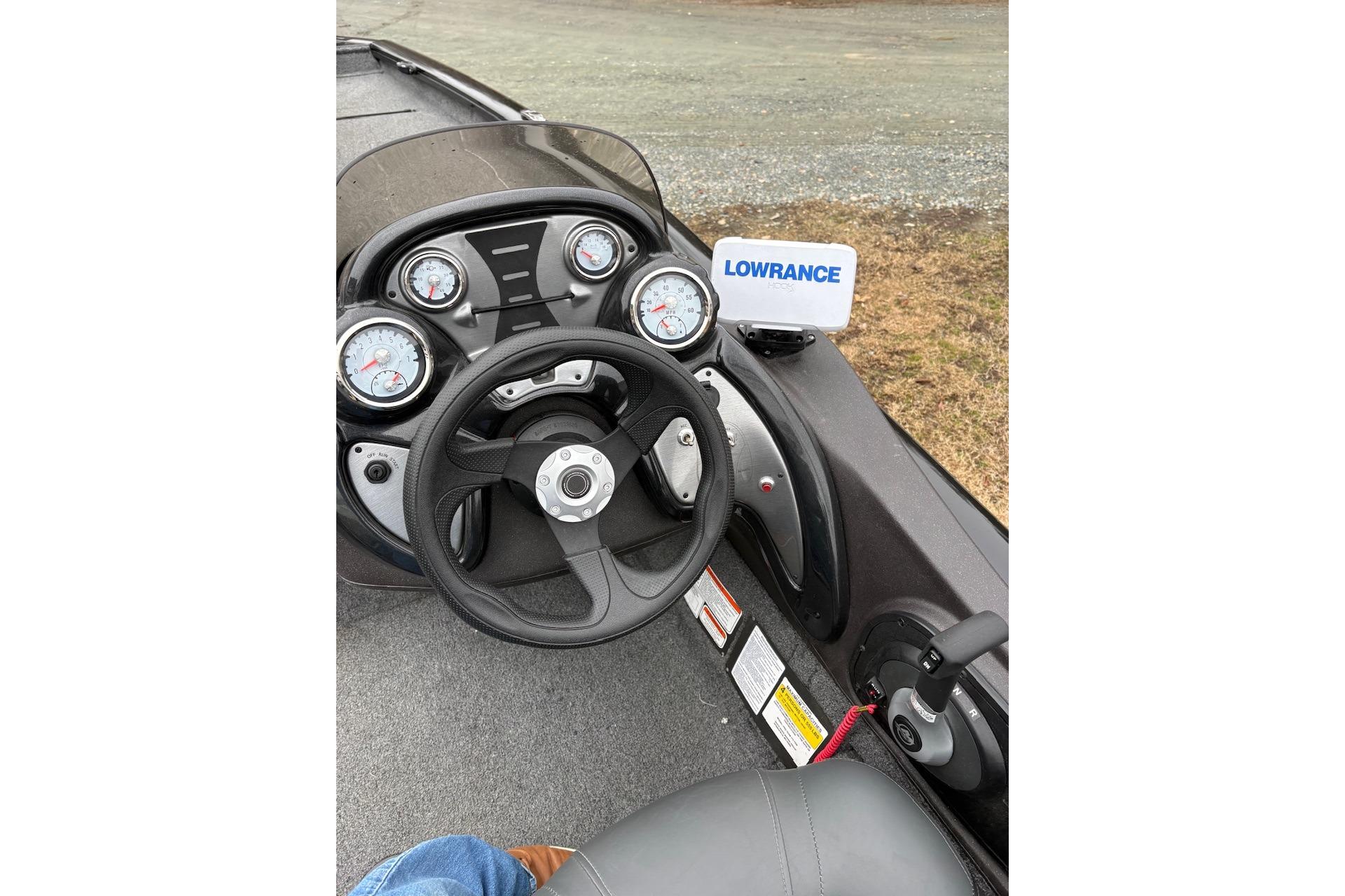 2023 Tracker Pro Team 175 TXW boat dashboard with Lowrance electronics.