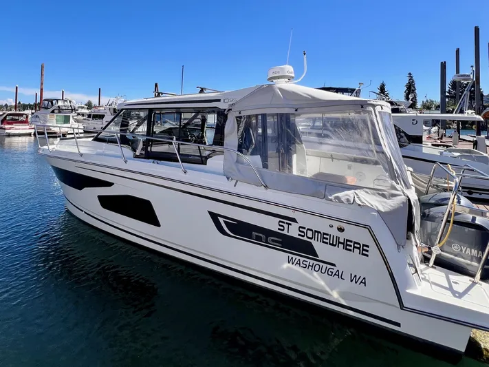  Yacht Photos Pics 2019 Jeanneau NC 1095 boat docked in marina, Washougal WA.