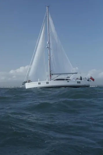 New Boat Built To Order Yacht Photos Pics 2025 Southerly 480 sailboat navigating open waters under clear skies.