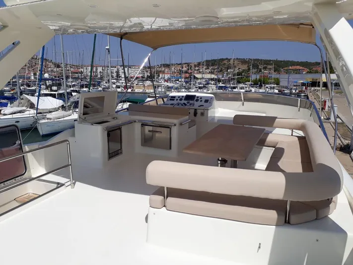  Yacht Photos Pics Numarine 78 Fly 2008 yacht with spacious deck and harbor view.