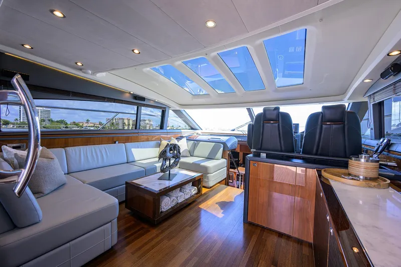 Alpha Dog Yacht Photos Pics Princess V62-S Alpha Dog - Upper Salon and Helm