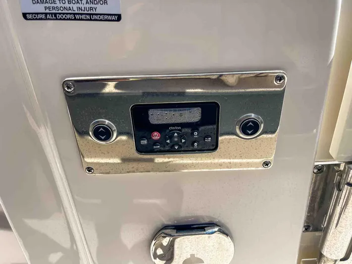  Yacht Photos Pics Control panel on a 2021 Chaparral 300 OSX boat dashboard.