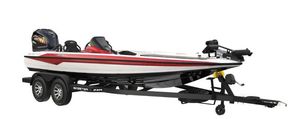 2025 Skeeter ZXR20SE bass boat on trailer, featuring sleek design and powerful engine.