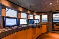 Modern yacht control room with advanced navigation systems, Bilgin Custom 2023 model.