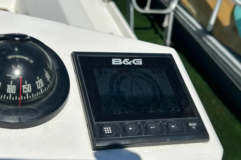 Polaris Yacht Photos Pics Compass and B&G display on 2021 Beneteau Oceanis 30.1 yacht dashboard.