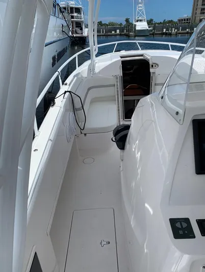  Yacht Photos Pics 2015 Intrepid 375 Walkaround boat docked at marina.