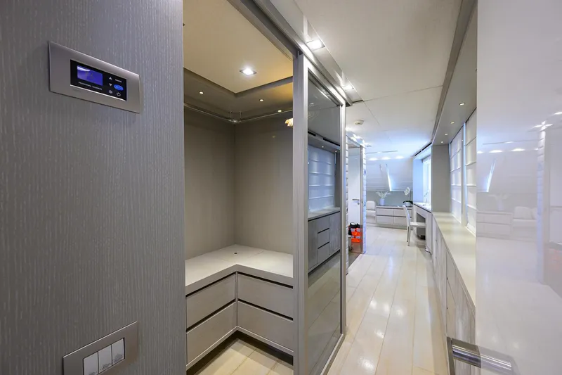 Halcyon Yacht Photos Pics Luxurious interior of 2018 Sanlorenzo SD112 yacht with modern design and sleek finishes.