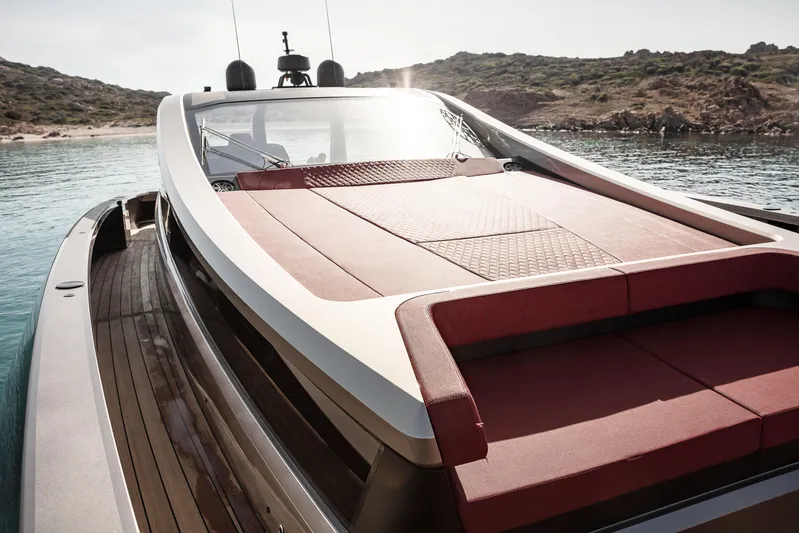 Maori 64 Yacht Photos Pics Luxurious 2025 Maori M64 yacht with sleek design, docked in serene waters.