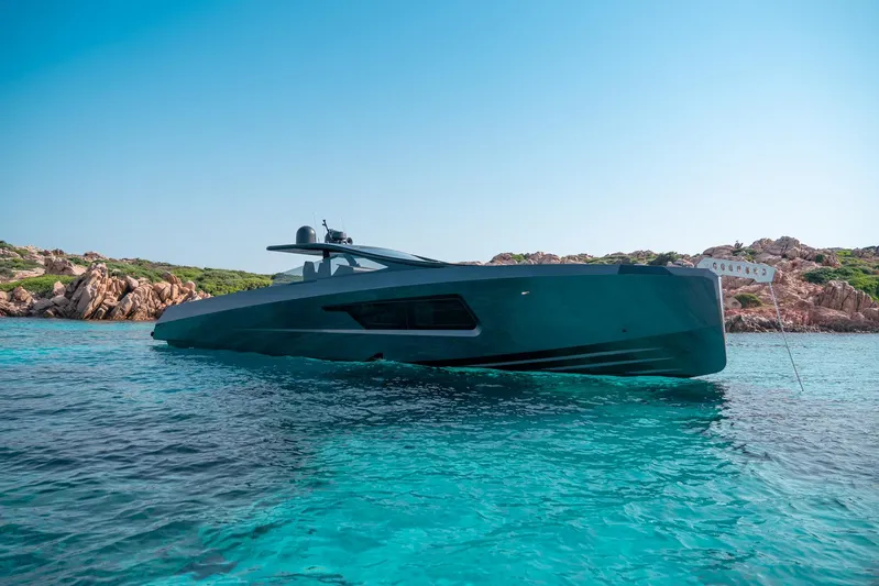 Maori 64 Yacht Photos Pics Luxury Maori M64 yacht, 2025 model, cruising in clear turquoise waters.