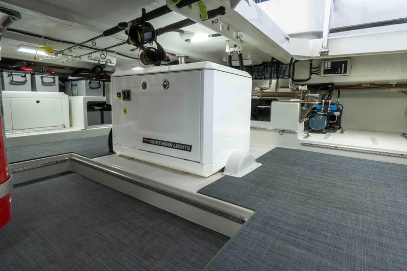 Martini Yacht Photos Pics Engine room of 2022 Nordhavn N63 yacht with Northern Lights generator.
