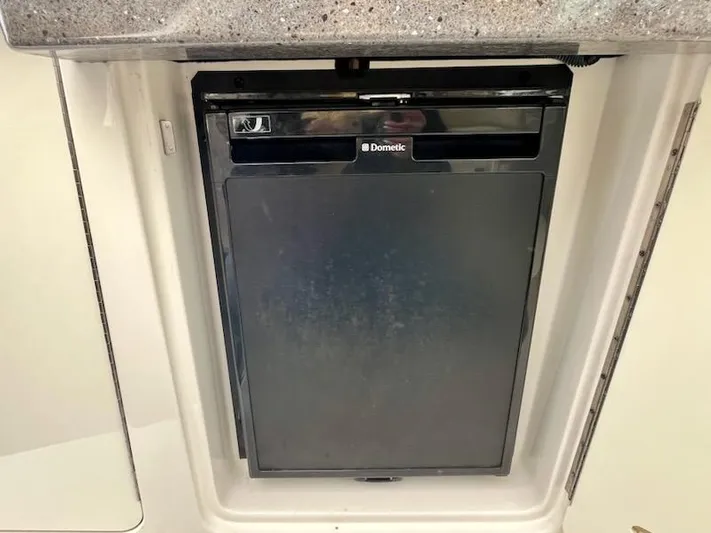  Yacht Photos Pics Dometic refrigerator in 2012 Sea Ray 330 Sundancer boat kitchen area.