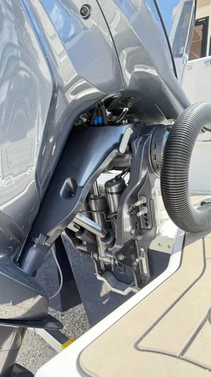  Yacht Photos Pics 2026 Cutwater C-288 Coupe boat engine detail, showcasing mechanical components and design.