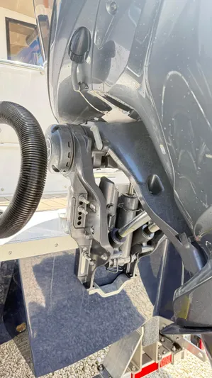  Yacht Photos Pics 2026 Cutwater C-288 Coupe boat engine detail, showcasing mechanical components and design.