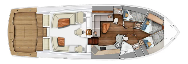 2026 Viking 50o Yacht Photos Pics 2026 Viking 50 Open yacht floor plan with spacious deck and luxurious interior layout.