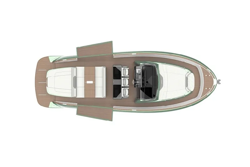  Yacht Photos Pics Top view of Solaris Power 44 Open yacht model 2022.