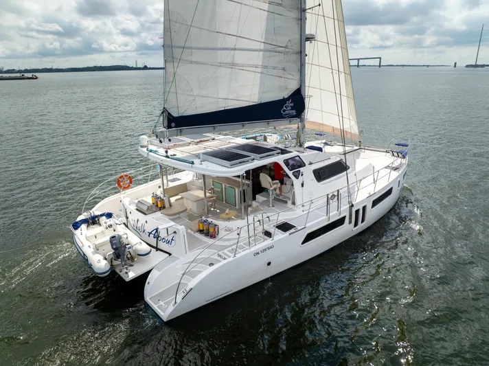 Walkabout Yacht Photos Pics 2019 Royal Cape Catamarans Majestic 530 sailing on open water.