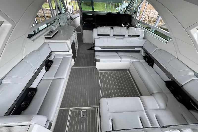 Sea Winds Yacht Photos Pics 2020 Formula 400 Super Sport Crossover interior with luxurious seating and modern design.