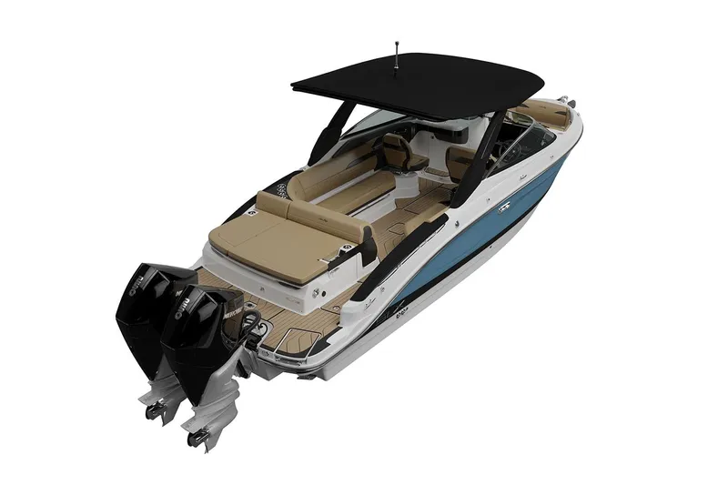  Yacht Photos Pics Manufacturer Provided Image: 2025 Sea Ray SLX 280 Outboard boat with dual engines and sleek design.