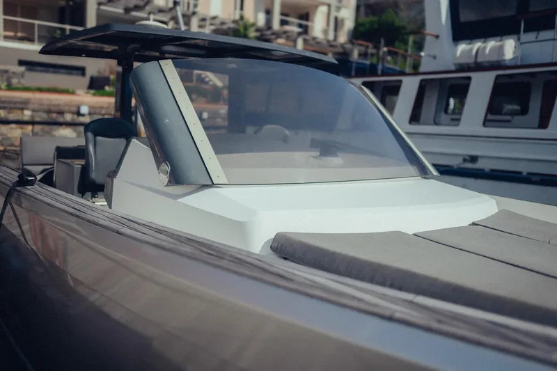 Hummingbird Yacht Photos Pics Fjord 40 Open 2008 yacht with sleek design and modern features docked at marina.