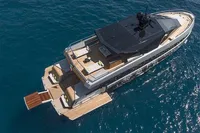 Luxury yacht Wally WHY 200, 2021 model, cruising on clear blue water.