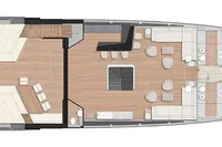 Floor plan of 2021 Wally WHY 200 yacht, showcasing interior layout and design.