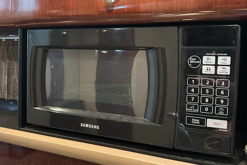  Yacht Photos Pics Samsung microwave in a 2004 Formula 370 SS boat kitchen.