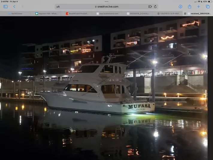 Mufasa Yacht Photos Pics Night port aft