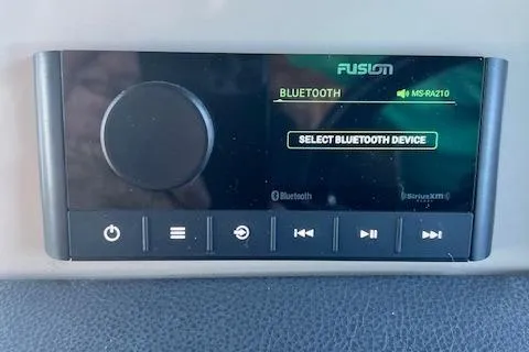  Yacht Photos Pics Fusion Bluetooth audio system on a 2016 Boston Whaler 320 Vantage boat.
