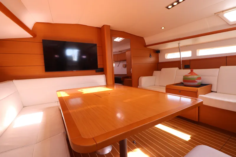 Marley 2 Yacht Photos Pics Luxurious interior of 2012 Jeanneau Sun Odyssey 509 yacht with modern furnishings.