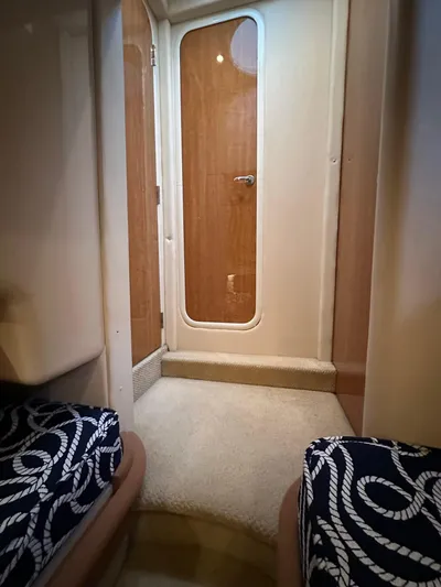 The Mystic Yacht Photos Pics Interior of 2001 Maxum 4600 SCB Limited Edition yacht with nautical-themed decor.