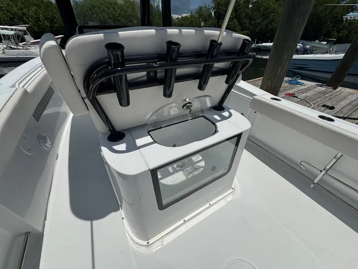  Yacht Photos Pics 2024 Sea Hunt Gamefish 27 Forward Seating boat with open storage compartment and rod holders.