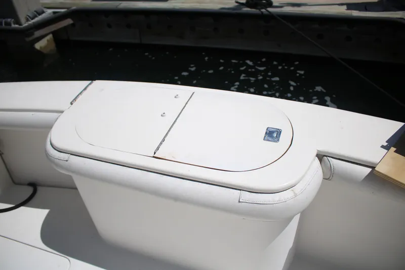 Sweetemocian Yacht Photos Pics 1999 Ocean Yachts model, white deck storage compartment on a yacht.