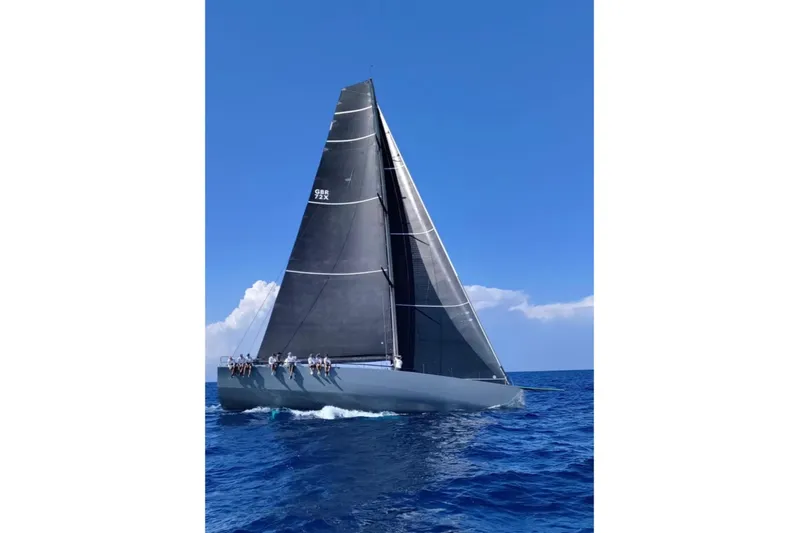 North Star Yacht Photos Pics Sleek Judel and Vrolijk Maxi 72 yacht sailing on open sea, 2009 model.