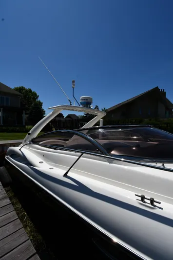 007 Yacht Photos Pics 2000 Sunseeker Superhawk 34 at dock, sunny day.