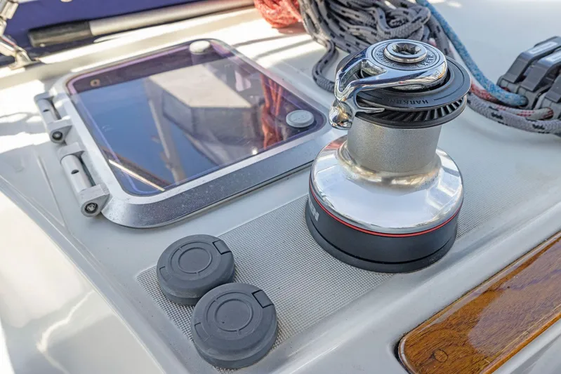 Crazy Horse Yacht Photos Pics Winch and deck details on 2001 Jeanneau Sun Odyssey 52.2 sailboat.