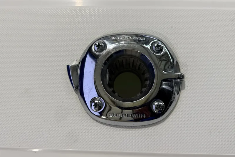 Kapalua Yacht Photos Pics Chrome deck fitting on 2013 Ocean Sport Roamer 33 boat.