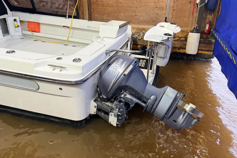 Kapalua Yacht Photos Pics 2013 Ocean Sport Roamer 33 with Yamaha outboard motor in docked position.