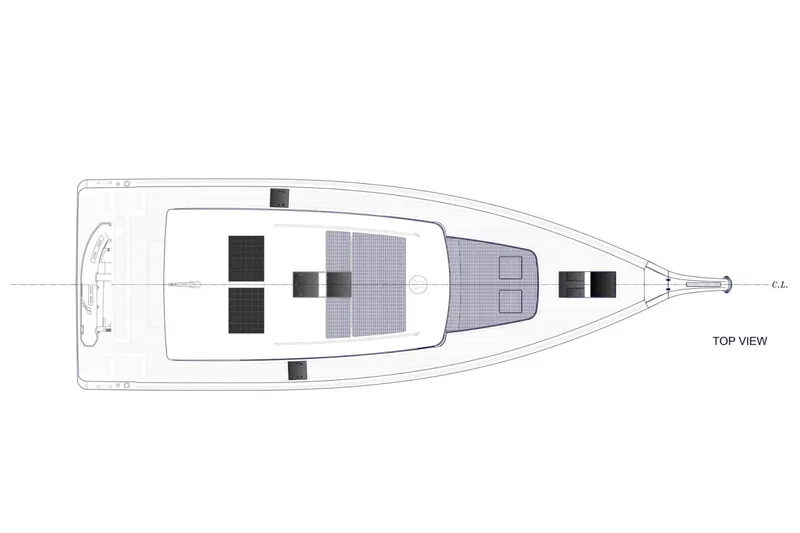  Yacht Photos Pics Manufacturer Provided Image: Top view of 2026 Omikron Yachts OT-60 sailboat design layout.
