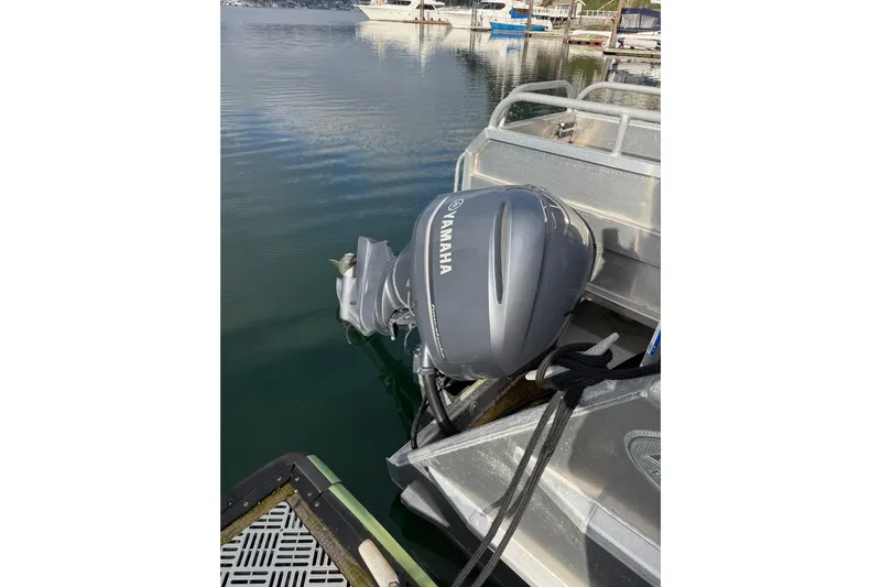 C Lady Yacht Photos Pics 2020 Armstrong Marine 35 boat with Yamaha outboard motor docked at marina.