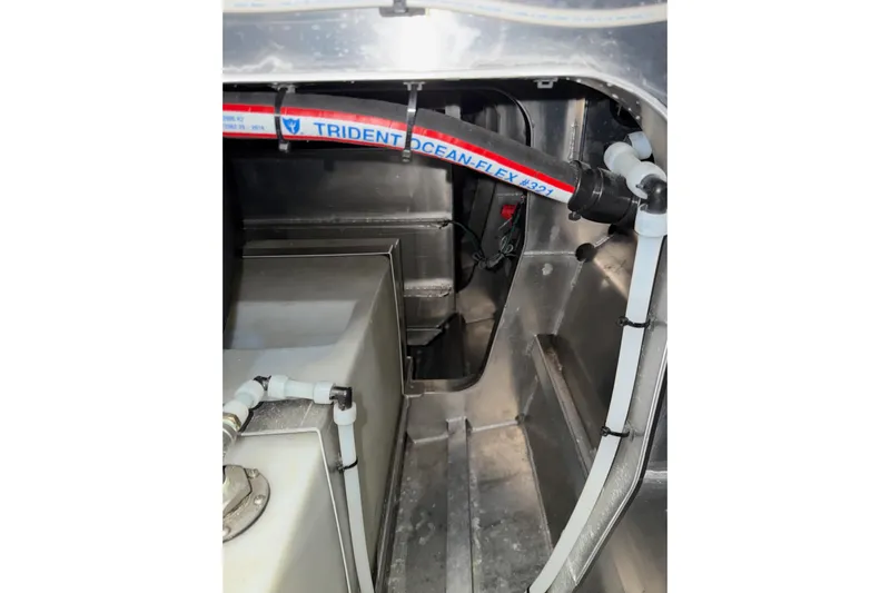 C Lady Yacht Photos Pics Interior view of 2020 Armstrong Marine 35 boat, showcasing plumbing and piping system.