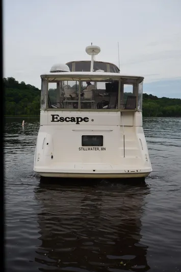 Escape Yacht Photos Pics Sea Ray 420 Aft Cabin boat named "Escape" on water, Stillwater, MN, 2000 model.