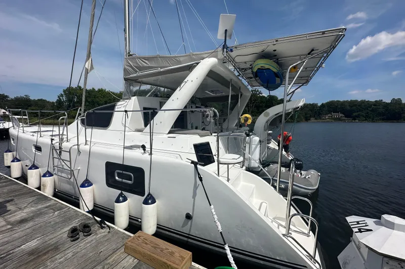 Waxy Yacht Photos Pics 2021 Celtic Yachts 40 docked, featuring sleek design and modern amenities.