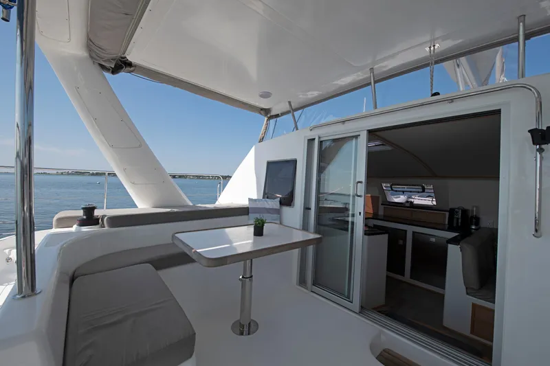 Waxy Yacht Photos Pics Modern 2021 Celtic Yachts 40 interior with sleek design and ocean view.
