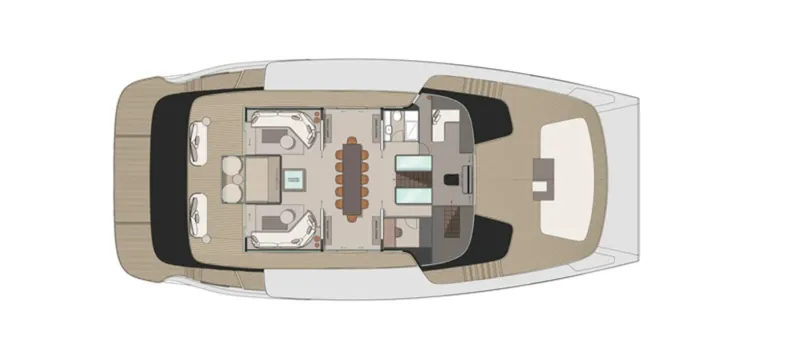 80 Hybrid Solar Electric Yacht Photos Pics Mazarin German Yachts 80 Hybrid 2026 floor plan, showcasing solar electric design.