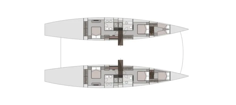 80 Hybrid Solar Electric Yacht Photos Pics Floor plan of 2026 Mazarin German Yachts 80 Hybrid, showcasing interior layout and design.