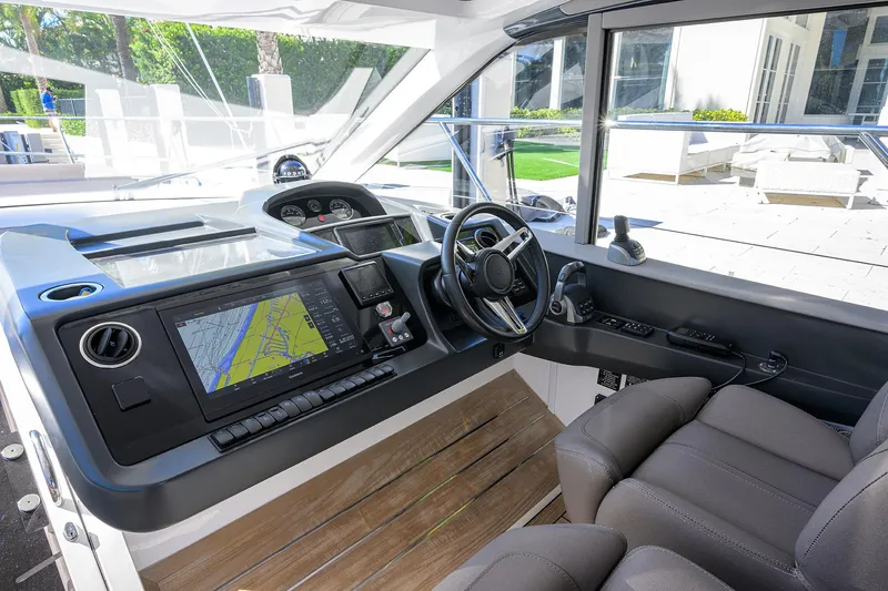 Traseas Yacht Photos Pics Princess V50 TraSeas - Helm Deck Seating and Electronics